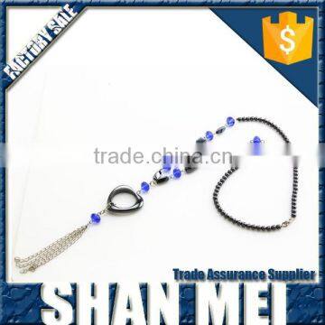 Hot Selling Square Ring Hematite Stone Necklace photo-3