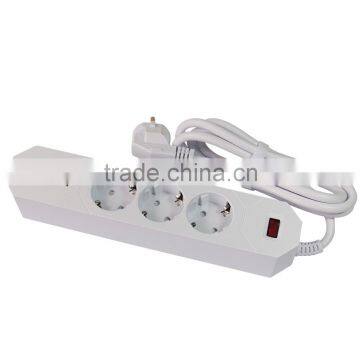 OEM/ODM EU Plug White Extension Power Strip USB Switch Socket With 3 USB Charger photo-2
