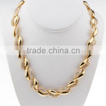 Chain Link Gold Silver Chunky Statement Necklace Earring Set Fashion Jewelry