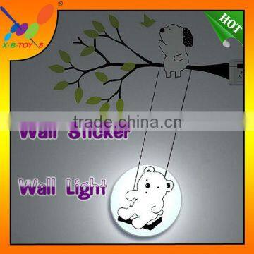 2014 China Manufacturer supply New Wall Sticker Wall Light decoration indoor Swing Bear wall light for home.