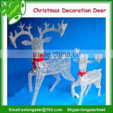 Life Size Silver Plated Christmas Deer Statue Ornaments photo-5