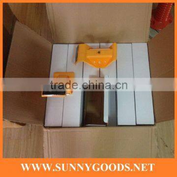 Two Reflectors Solar Flash Guardrail Delineator Yellow Solar Flashing Warning Light photo-3