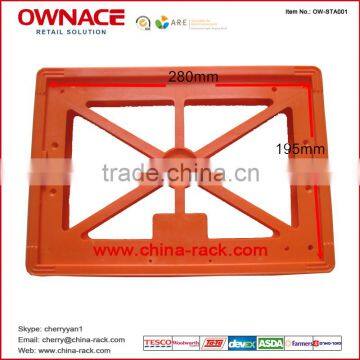 Shopping Trolley Accessory Front Advertising Board with Different Sizes and Colors