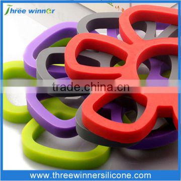 Flower silicone cup mat promotional silicone mat