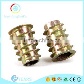 Odm Good Quality Zinc Alloy Colorful Furniture Wood Insert Nut photo-3
