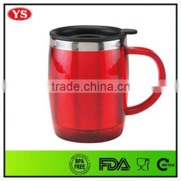 16 oz double wall lady water mug with plastic handle