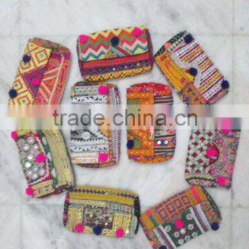 Beautiful chirtmas heavly discount price Handmade Embroidered Works Stylish Indian Banjara Vintage Tribal Clutch Bags