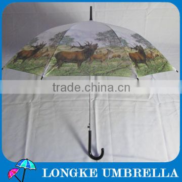 2016 new animal straight umbrella heat tranfer printing umbrella