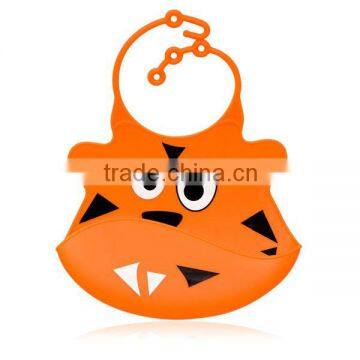 Food Grade Fashion Animal Shape Silicone Baby Bibs