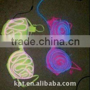high bright lighting 1.2mm el wire for colorful bra