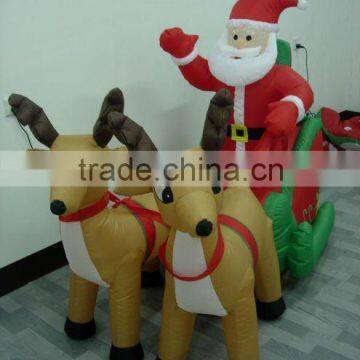 Christmas inflatables sleight with santa