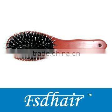 Wooden cushion hair brush