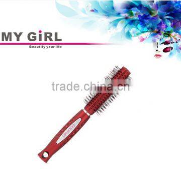 MY GIRL Retro Soft Rubber Cushion Massager Detangling Natural Bristle Hair Brush Plastic Travel Hair Brush photo-2