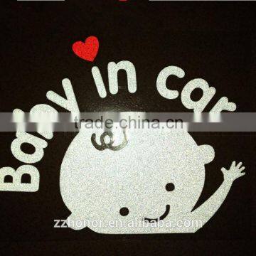 Baby in car Car sticker, factory outlet reflective warning car sign, car sticker, infant boy baby in car decal