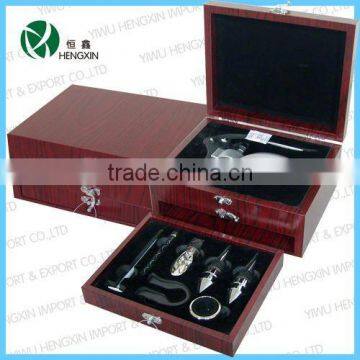 Burgundy Wood wine set box,corkscrew set,wine accessories