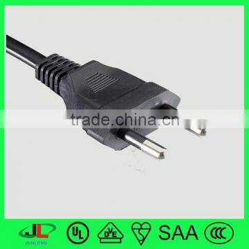 Junlong flat electrical cable UC Brazil 2 pin AC power electric plug