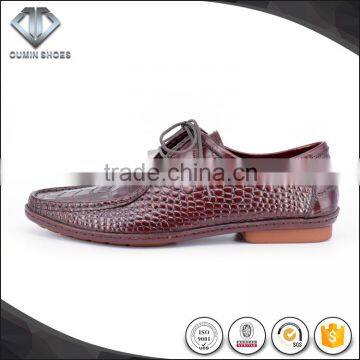 Goodyear Driving Shoes Injection Molding High Level Genuine Leather Men Shoes The Crocodile Grain photo-2