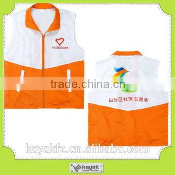 custom-made working sleeveless polyester vest for workwear