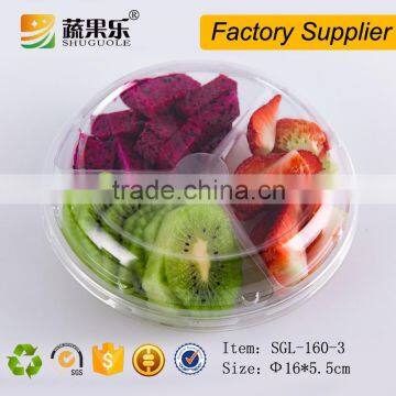 PET disposable fresh salad packing container