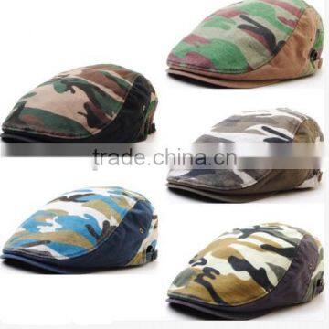 Military Style Beret Fashion Camo Newsboy Hat /Ivy Cap