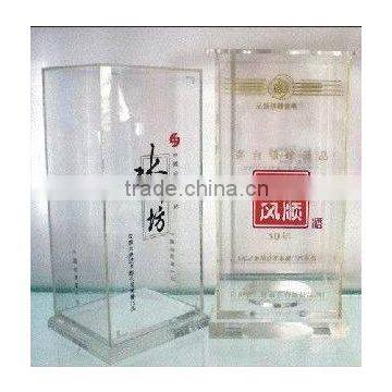 Clear Acrylic Wine Package Box/ wine display stand C1025412