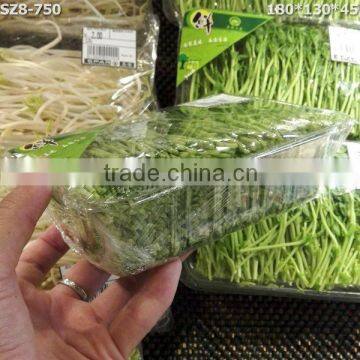 Fruit Packaging Tray 750g Disposiable Clear Plastic Packing Flat Vegetables Tray