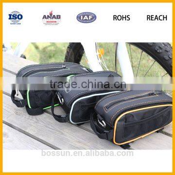 china bike seat trunk bag pannier black, bicycle saddle bag waterproof