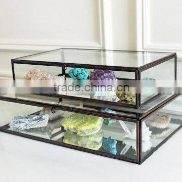 Multipurpose Box Glass Cabinet, Storage Glass Box, Glass Display Box, Bangle Box, Triangle Box, Diamond Box, Triangle Shape,002