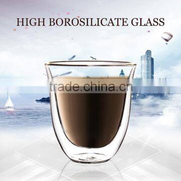 best selling handmade items borosilicate double wall coffee cup for 300ml