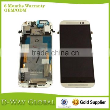 Factory Price Hot Selling touch screen with frame for HTC desire M8 lcd display