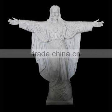 Hand Carved White Marble Jesus Statue