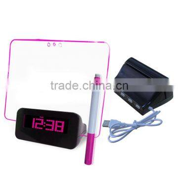 New Invented Magic Kids Alarm Clock LED Writing Board photo-4