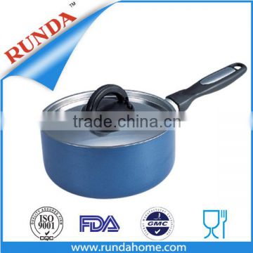 Aluminum non-stick milk pot with stainless steel lid