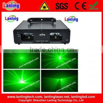 Double Tunnel Green Laser Light Show Stage Light