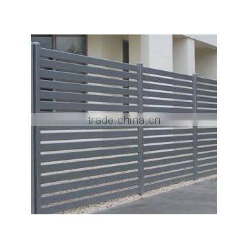 Security black aluminium fence for garden and house