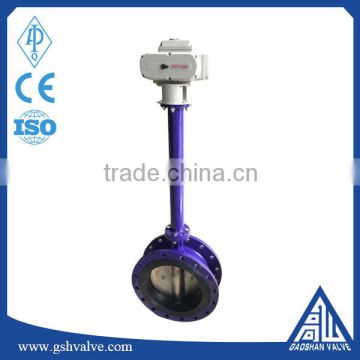 GGG40 electric power flange butterfly valve with extension stem