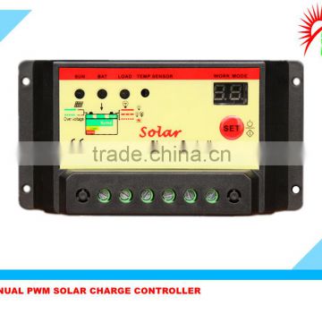 12/24V auto adapt Manual PWM Solar Charge Controller