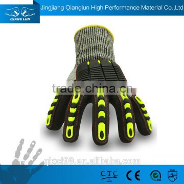 QL new design mechanical hand work gloves cut resistant