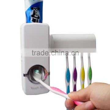 Hands Free Toothpaste Dispenser Automatic Toothpaste Squeezer And Toilet Brush/Toothbrush Holder Set