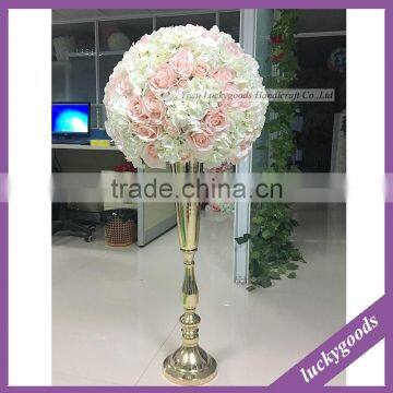 wholesale 50cm coral and white luxury flower centerpieces for wedding table