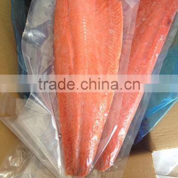 Frozen smoke chum salmon fillet bulk whole sale seafood company