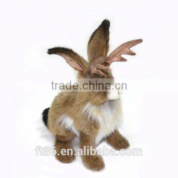 synthetic fur animals plush jackalope for sale