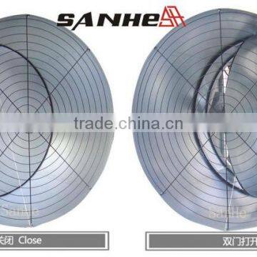 Double shutter type exhaust fan/Poultry, green house exhaust fan/ Double door cone fan