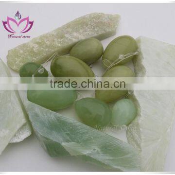 Kegel Muscles Exercises - Set of 3 Essence of Jade (TM) 100% Natural Green Jade Eggs With Strings