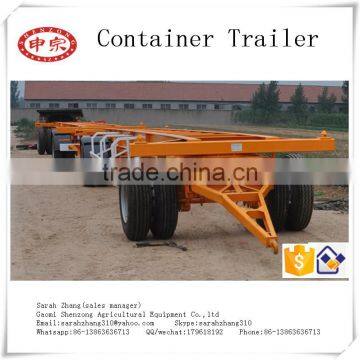 2 axles 40ft container flatbed truck trailer