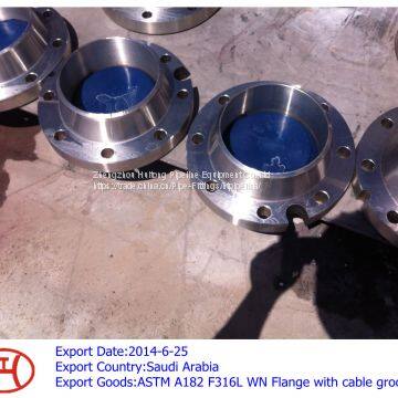 ASTM A182 F316L WN flange with cable grooves