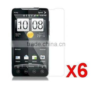 6X Clear LCD Screen Protector Shield for HTC EVO 4 4G Sprint A9292