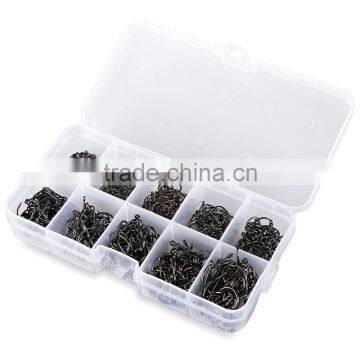LEO 600pcs Eyelet Barb Metal Angling Hook Fishing Tackle Fishhooks Barbed Hook With Fishing Tackle Boxes Sharp Kit photo-2