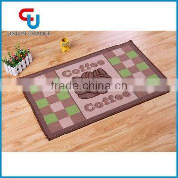 Best Selling Coffee Design Anti-slip Flooring Polyester Ground Mat