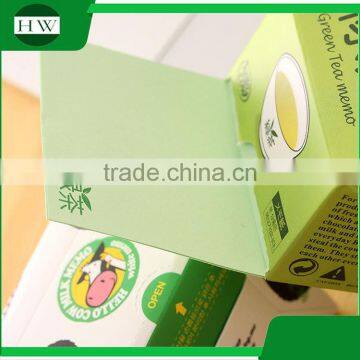 promotional wholesale office stationery mini portable cartoon milk box sticky note